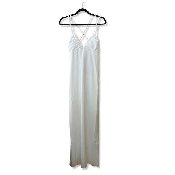 Tanya Taylor White Dasha Strappy Knit Maxi Dress Size L NWT $585 - Picture 8 of 12